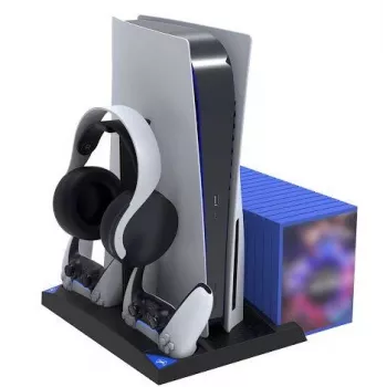 iPega P5013 laad- en koelstation voor PS5 en PS5-controller zwart