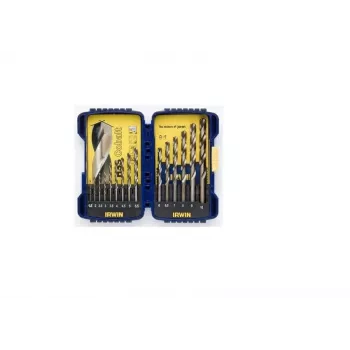 IRWIN 15-delige kobalt boorset 1,5-10 mm HSS M35 puntenslijpsel DIN 338