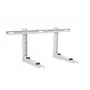 Ivensis IWL550 opklapbare wandplankdrager met montagerail, 550 mm, wit, gepoedercoat staal