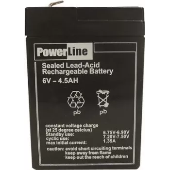 IVT vervangende batterij 6V 4,5Ah voor schijnwerper 87668 (300121)