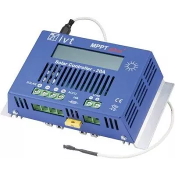 IVT solar-laadregelaar 12V/24V 20A MPPTplus 20A met LCD-display 200036