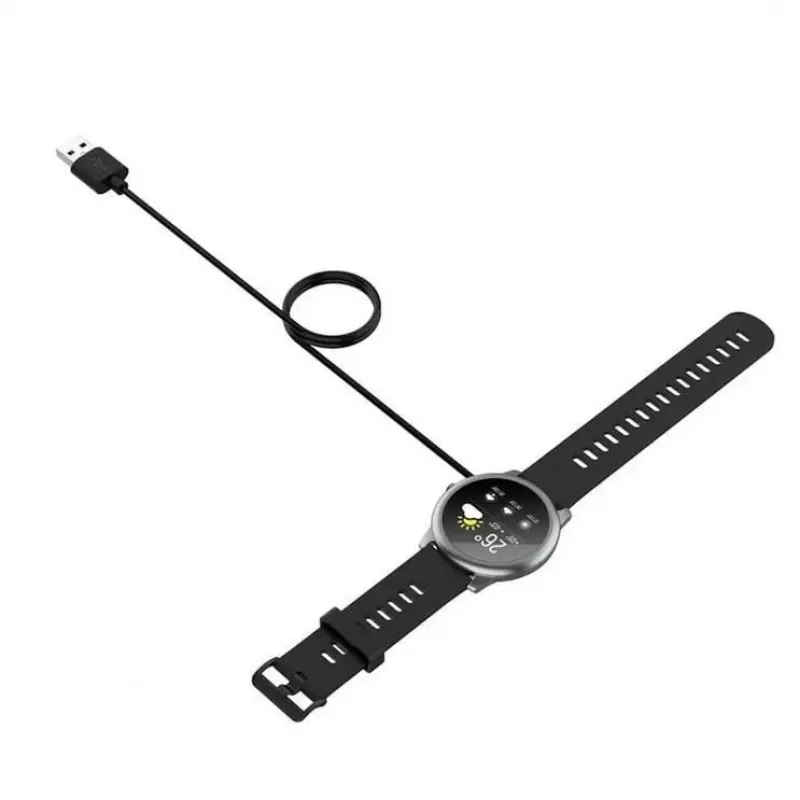 iWear CH2 universele USB 1m voedingskabel smartwatch 2-pins 4mm magnetische oplader