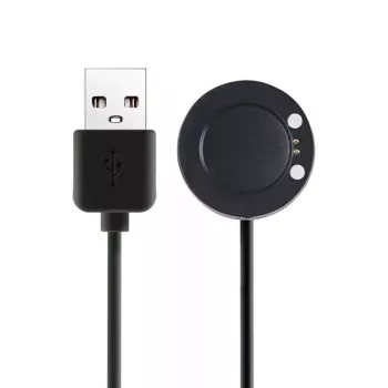 iWear CH5 universele USB 1m voedingskabel smartwatch 2-pins rond magnetisch oplaadpad