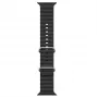 iWear S1 Grooved Soft Silicone 20mm band voor Apple Watch 49mm / 45mm / 44mm / 42mm zwart