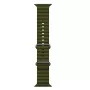 iWear S1 Grooved Soft Silicone 20mm band voor Apple Watch 49mm / 45mm / 44mm / 42mm Khaki Green