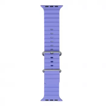 iWear S1 Grooved Soft Siliconen 20mm Bandje voor Apple Watch 49mm / 45mm / 44mm / 42mm Lila
