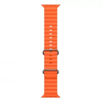 iWear S1 Grooved Soft Siliconen 20mm Band voor Apple Watch 49mm / 45mm / 44mm / 42mm Oranje