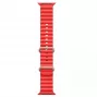 iWear S1 Grooved Soft Silicone 20mm armband voor Apple Watch 49mm / 45mm / 44mm / 42mm rood