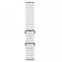 iWear S1 Grooved Soft Silicone 20mm band voor Apple Watch 49mm / 45mm / 44mm / 42mm wit