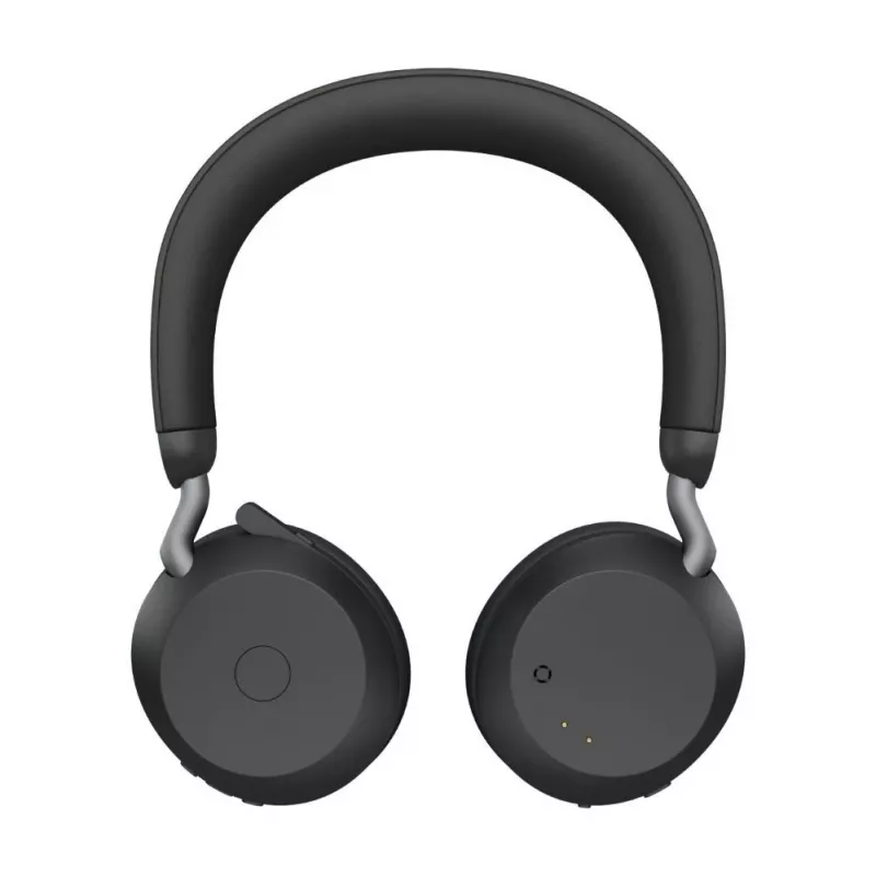 Jabra Evolve2 75 draadloze Bluetooth-headset met actieve ruisonderdrukking, Microsoft Teams gecertificeerd, zwart