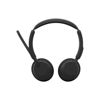 Jabra Evolve3 45 stereo-headset met Link 390a USB-A-adapter en standaard, UC-gecertificeerd, zwart
