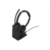 Jabra Evolve3 45 MS Stereo headset, Link 390c, oplaadstandaard, zwart