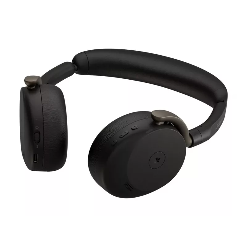 Jabra Evolve3 65 Flex headset met Link 390a USB-adapter, Microsoft Teams gecertificeerd, draadloos Bluetooth, hybride ANC, zwart