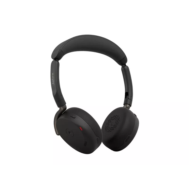 Jabra Evolve3 65 Flex headset met Link 390a USB-adapter, Microsoft Teams gecertificeerd, draadloos Bluetooth, hybride ANC, zwart