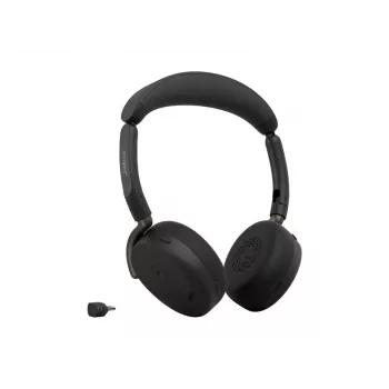 Jabra Evolve3 65 Flex MS draadloze Bluetooth on-ear headset met Link 390c adapter, zwart