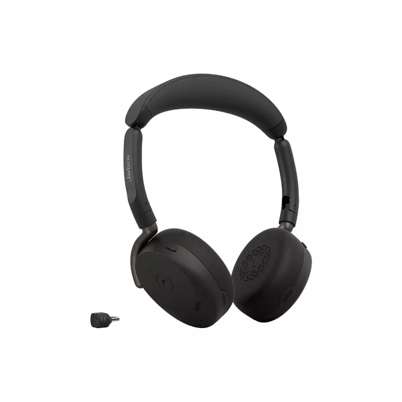 Jabra Evolve3 65 Flex MS draadloze Bluetooth on-ear headset met Link 390c adapter, zwart