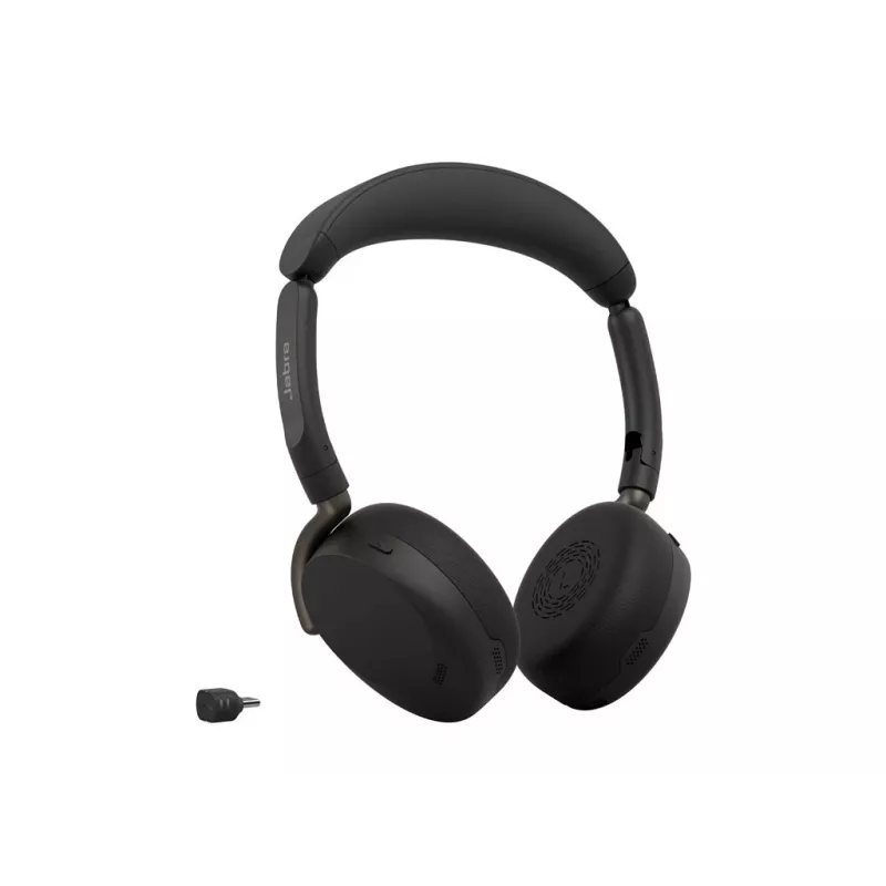Jabra Evolve3 65 Flex draadloze Bluetooth-headset met hybride ANC, Jabra Link 390c USB-C-dongle, UC-gecertificeerd, zwart