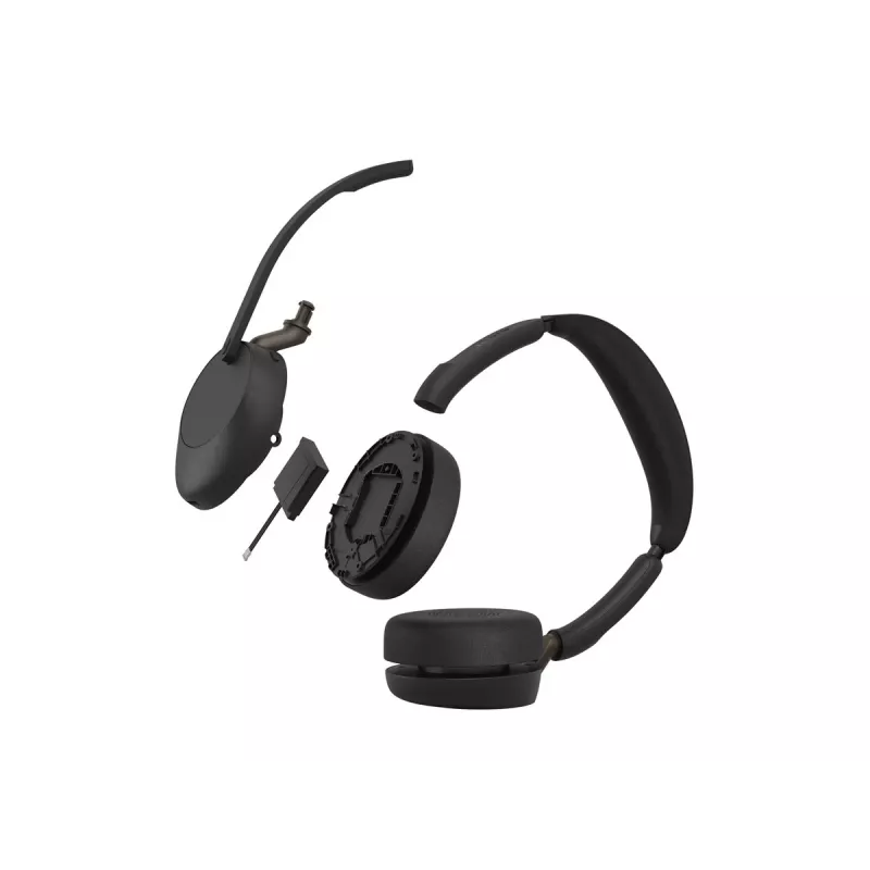 Jabra Evolve3 65 stereo-headset met Link 390a UC-standvoet