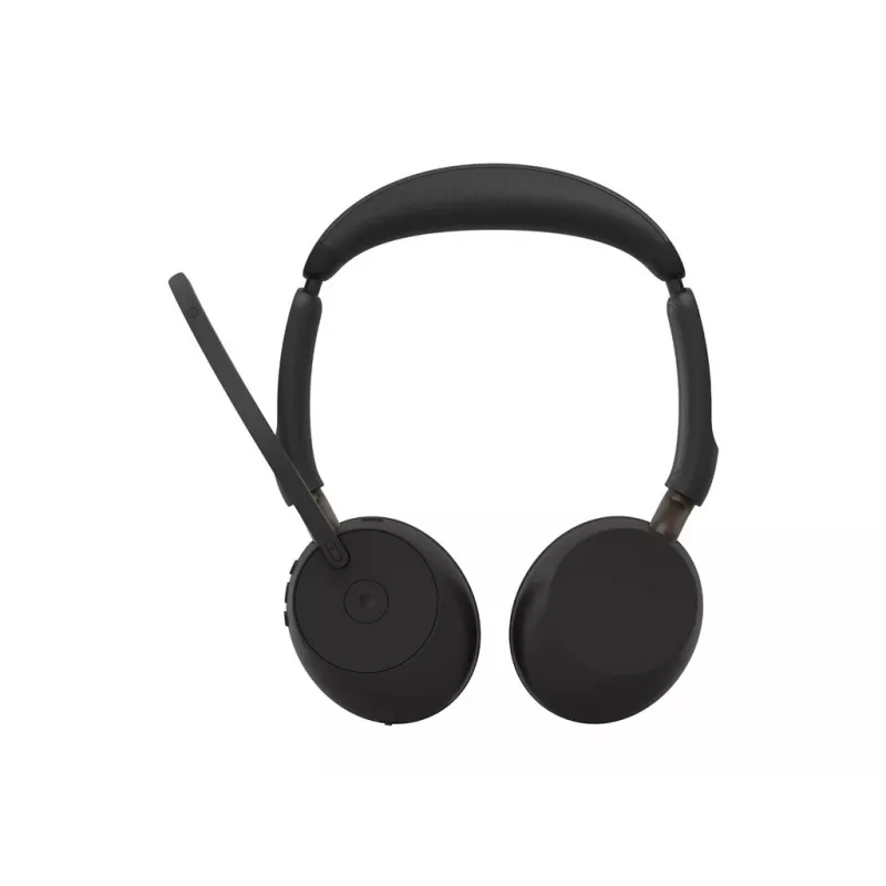 Jabra Evolve3 65 stereo Link 390a MS draadloze on-ear headset met Bluetooth en USB-A-adapter, geoptimaliseerd voor Microsoft Teams, zwart