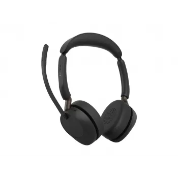 Jabra Evolve3 65 stereo Link 390a UC draadloze headset, zwart, Microsoft Teams gecertificeerd