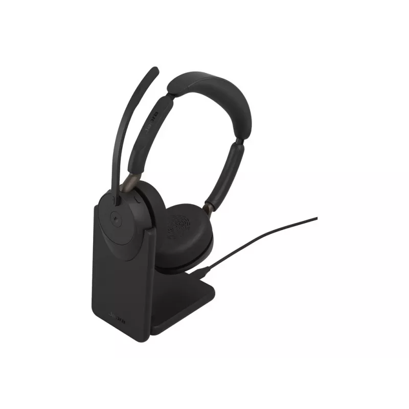 Jabra Evolve3 65 stereo draadloze headset met Link 390c en laadstation – Microsoft Teams gecertificeerd