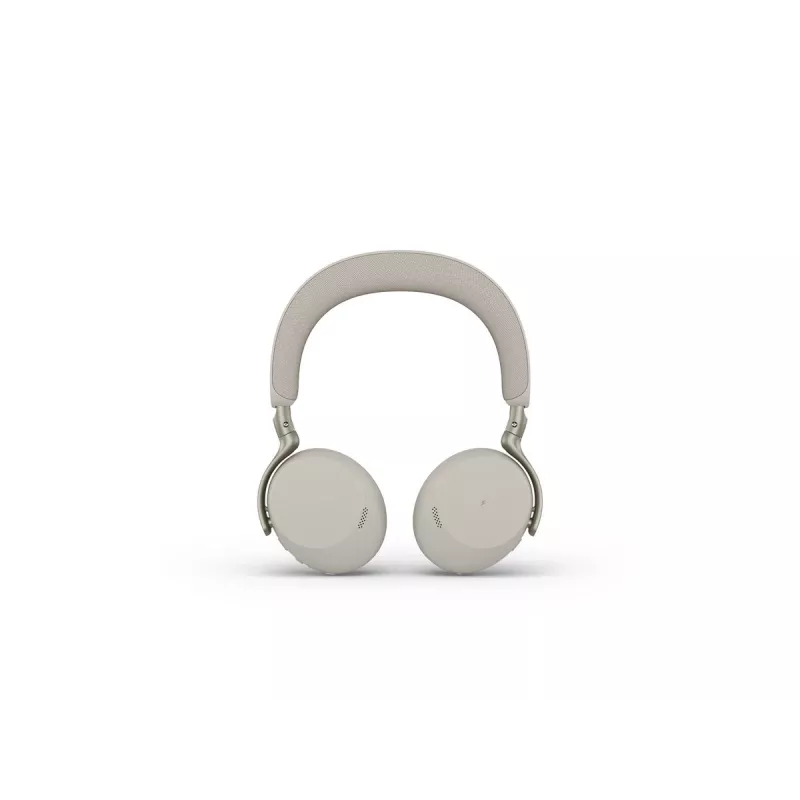 Jabra Evolve3 75 UC draadloze on-ear Bluetooth-headset met ruisonderdrukking en Link 390c adapter (Warm Grey)