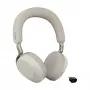 Jabra Evolve3 75 UC draadloze on-ear Bluetooth-headset met ruisonderdrukking en Link 390c adapter (Warm Grey)