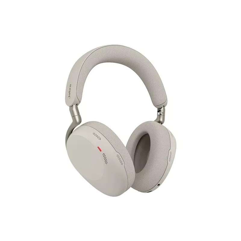 Jabra Evolve3 85 UC draadloze over-ear-headset met actieve ruisonderdrukking en Link 390C-adapter, warm grey