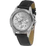 JACQUES LEMANS LP-111B unisex analoog kwartshorloge roestvrijstalen kast zilverkleurige wijzerplaat zwarte leren band