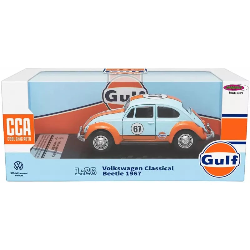 JAMARA 402600 Volkswagen Beetle 1967 1:28 modelauto, lichtblauw, 3+ jaar