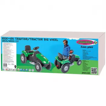 Jamara Ride-on Tractor Big Wheel 12V Groen 3+