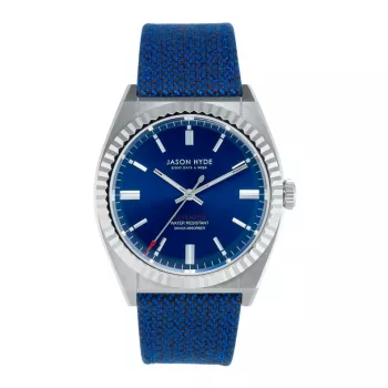JASON HYDE MAN JH10030 40mm quartz horloge zwarte wijzerplaat zwarte stoffen band