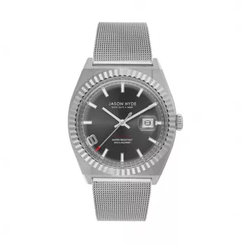 JASON HYDE MAN JH30004 analoog quartz horloge 40mm blauwe wijzerplaat blauwe textielen band