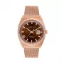 JASON HYDE MAN JH30005 quartz horloge 40mm blauwe wijzerplaat zilveren RVS meshband