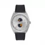 JASON HYDE herenhorloge JH41000 40mm quartz analoog RVS leer zwart