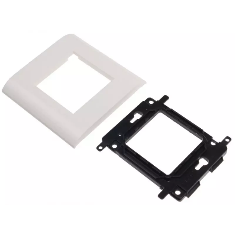 JAVEL enkel draagframe voor 2 M45-modules, 1M, 45x45, wit