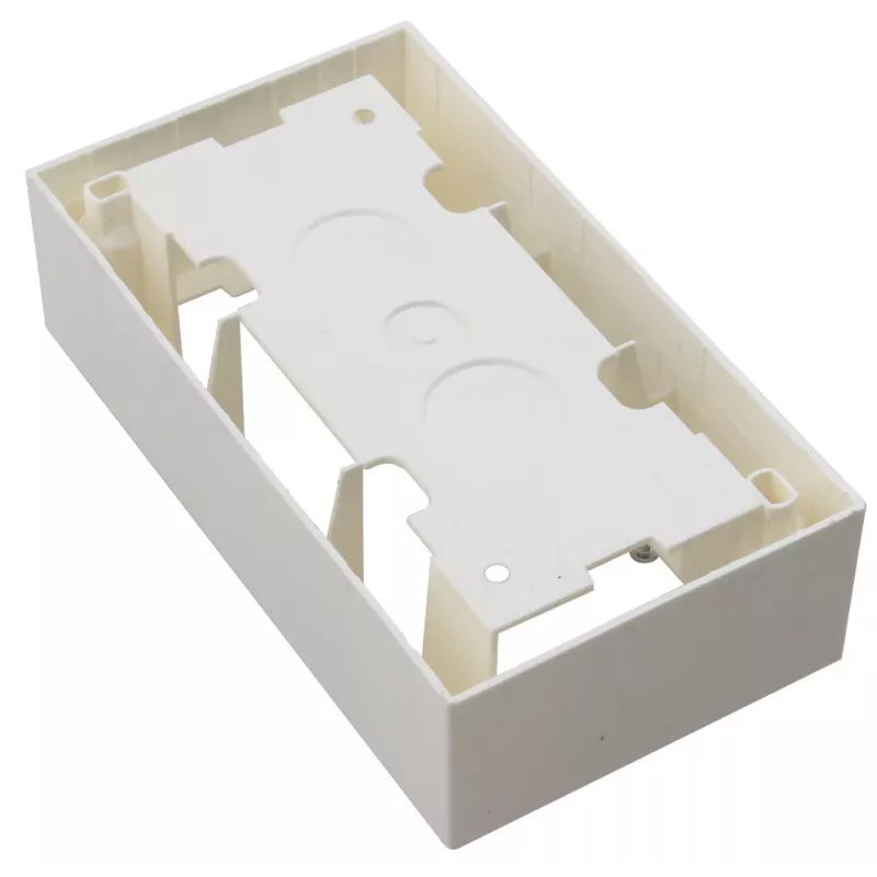 JAVEL opbouw dubbel stopcontact 4-modulig M45 wit