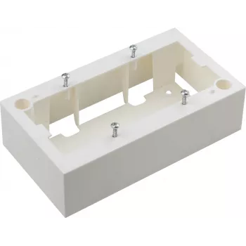 JAVEL opbouw dubbel stopcontact 4-modulig M45 wit
