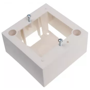 JAVEL Opbouw enkelbox voor 2 modules M45, 1M, 45x45, wit