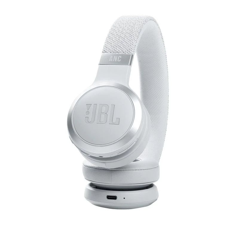 JBL Live 460NC draadloze on-ear koptelefoon met actieve ruisonderdrukking, wit
