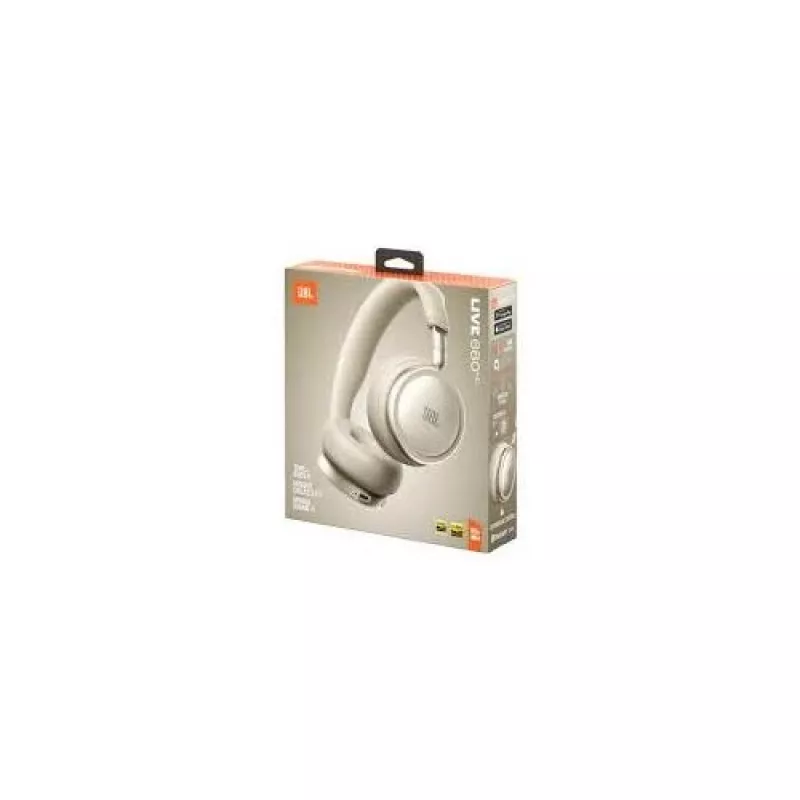 JBL Live 680NC draadloze on-ear hoofdtelefoon met adaptieve ruisonderdrukking, zand