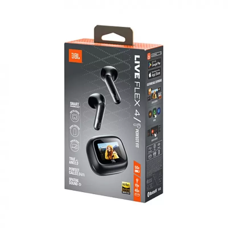 JBL LIVE Flex 4 True Wireless in-ear Bluetooth-koptelefoon met adaptieve ruisonderdrukking, zwart