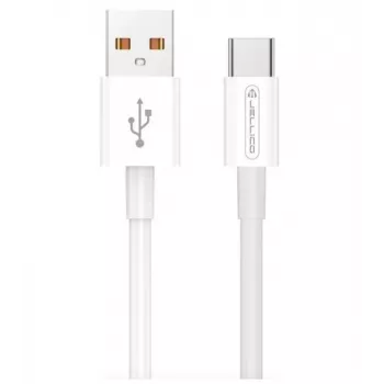 Jellico B1 duurzame zachte universele USB naar USB-C data- & fast-PD-20W-oplaadkabel 1m wit