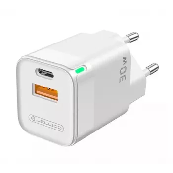 Jellico C44 Mini PD 30W QC 3.0 Smart Adaptive Snellader met 1x USB-C (5-20V) / USB 3A Wit