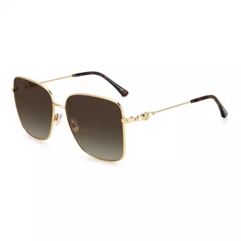 JIMMY CHOO HESTER S06JHA dames zonnebril - zwart acetaat montuur, grijs verlopende glazen, 59 mm