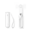 JISULIFE handventilator 8 Plus White - 5000mAh, USB-C, 46u accuduur, led-display, powerbank