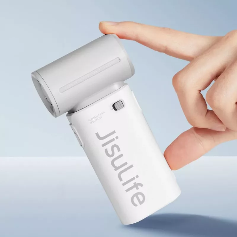 JISULIFE handheld ventilator Life9 5000mAh draagbare USB-ventilator - grijs