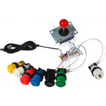 JOY-IT RBT DIY encoder USB arcade-controllerbord voor DIY-arcadekasten en fightsticks (SBC-ZDE)
