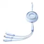 JOYROOM 3-in-1 kleurrijke USB naar USB-C/Lightning/Micro USB kabel 3,5A, 1m (blauw)