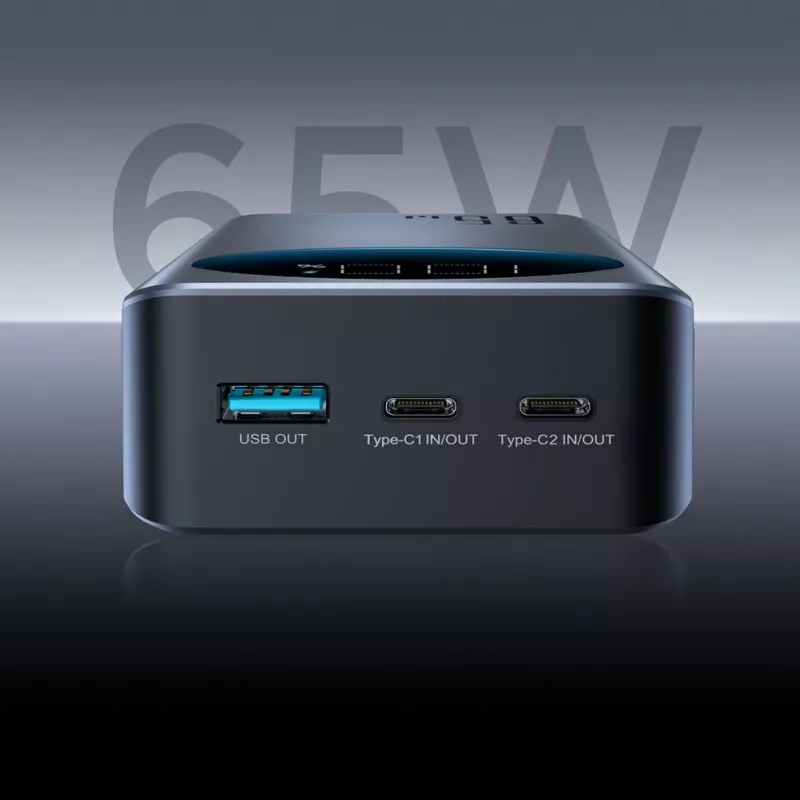 JOYROOM 30000mAh 65W powerbank met digitaal display (JR-PBF05) - zwart